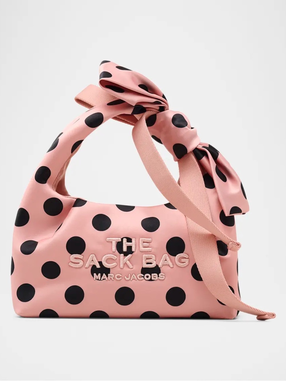 Marc Jacobs Pink and Black Polka Dot The Sack Bag mini